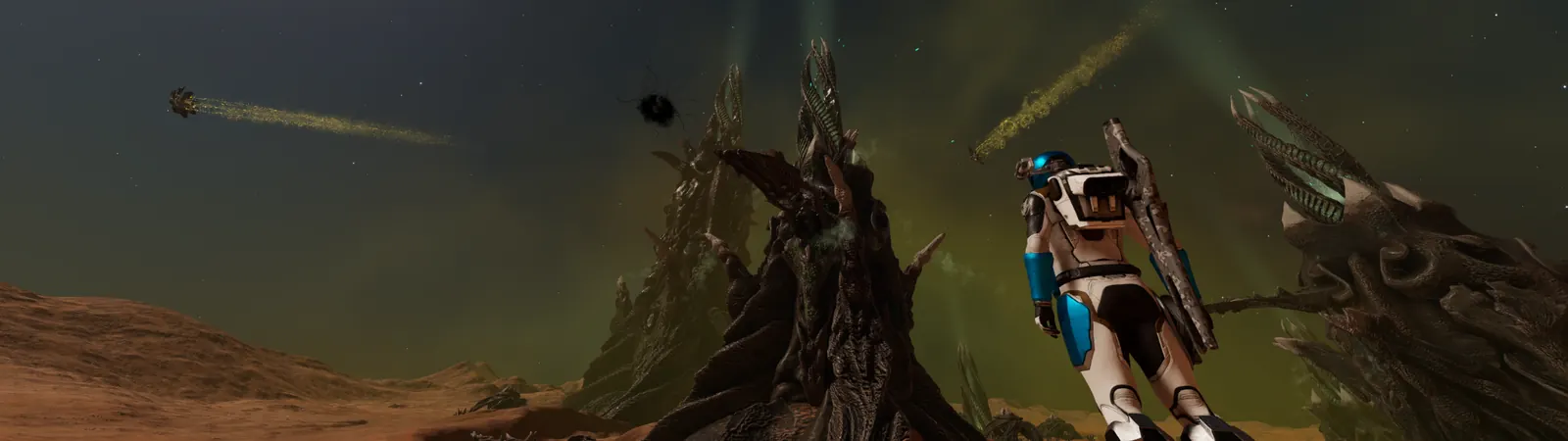 Commander infiltrating a Thargoid Spire site